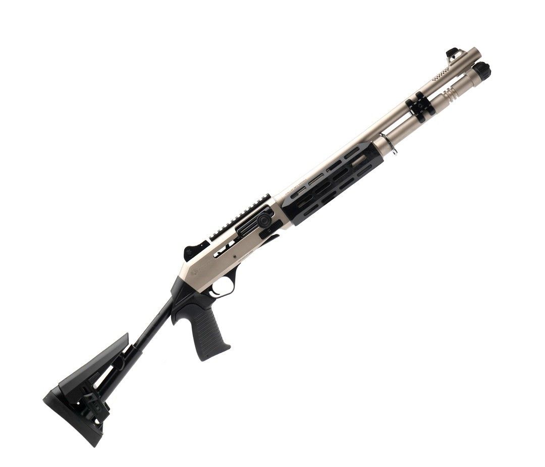 Panzer Arms M4 Speed Pro, Nickel / Telescopic - Semi 12GA, 2-3/4" or 3", 18.6" Barrel — Siwash Sports