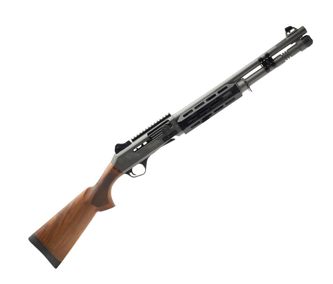 Panzer Arms M4 Speed Pro, Grey / Walnut - 12GA, 2-3/4" or 3", 18.6" Barrel