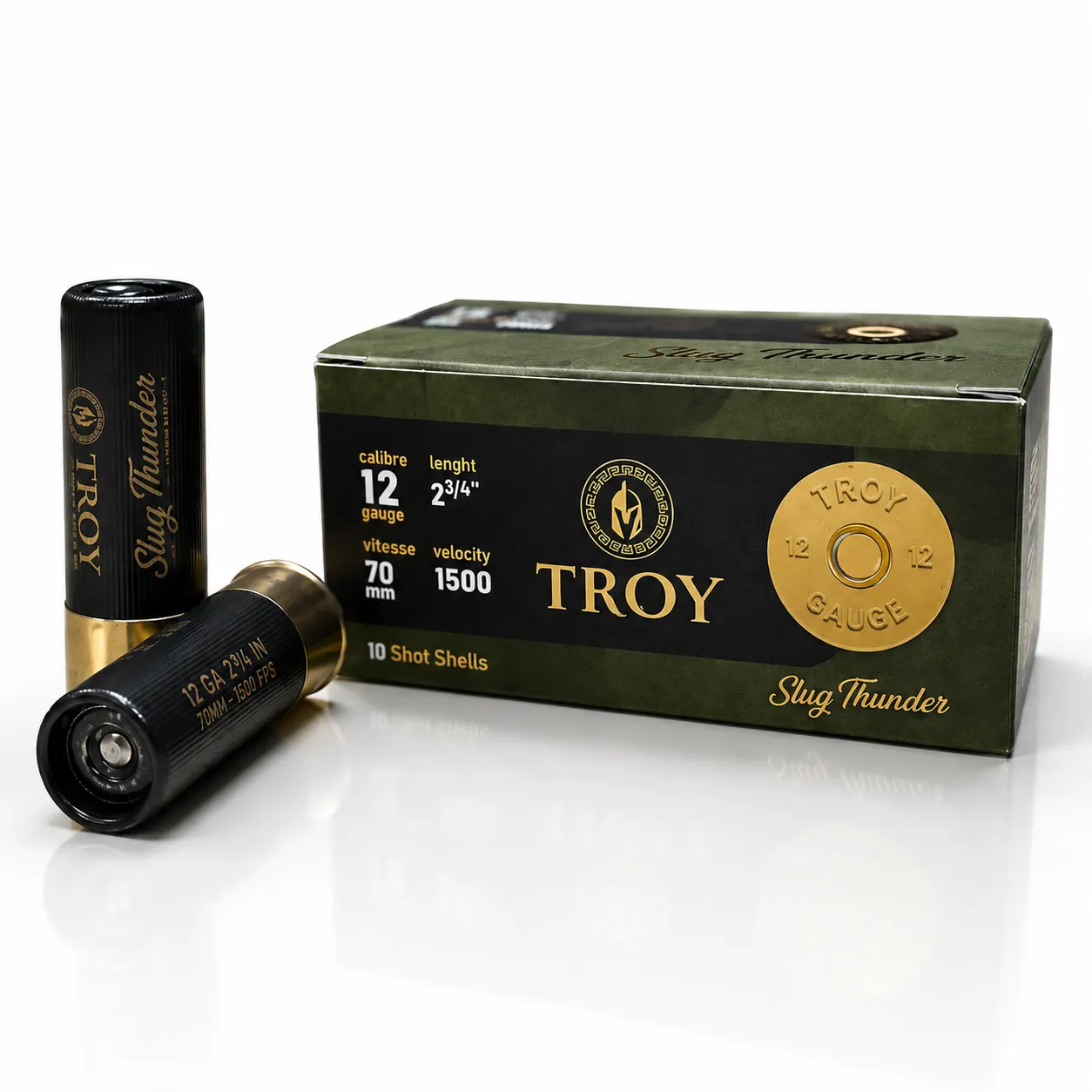Troy 12Ga, 2 3/4", 1.1Oz Slug Thunder 1500FPS - 10Rds