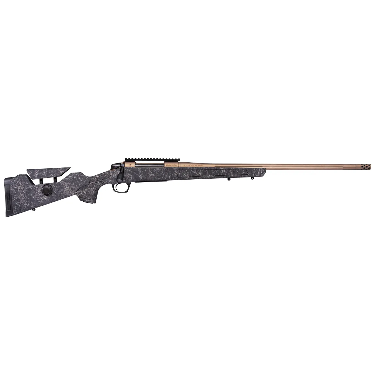 Cascade Long Range Hunter 7 PRC 24" Smoked Bronxe Blk w/Smoked Bronze Web 20 MOA Rail