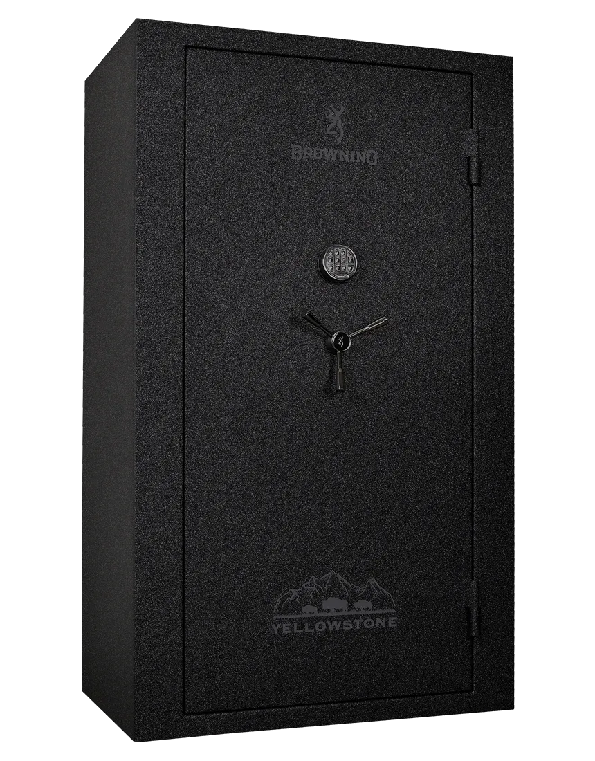 Browning Yellowstone 49 Gun Safe, Tall, Black Diamond, Black Chrome, E-Lock