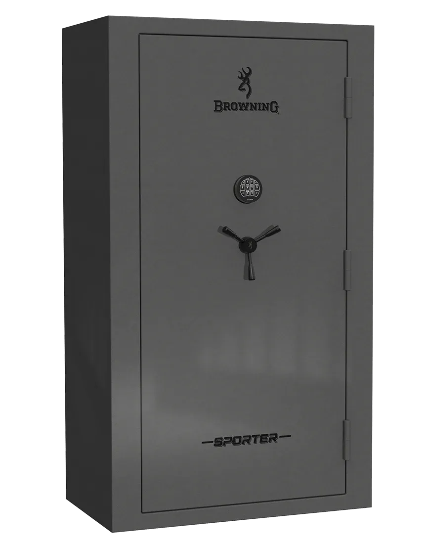 Browning Sporter 49 Gun Safe, Tall, Hammer Gloss Grey Black Chrome E-Lock