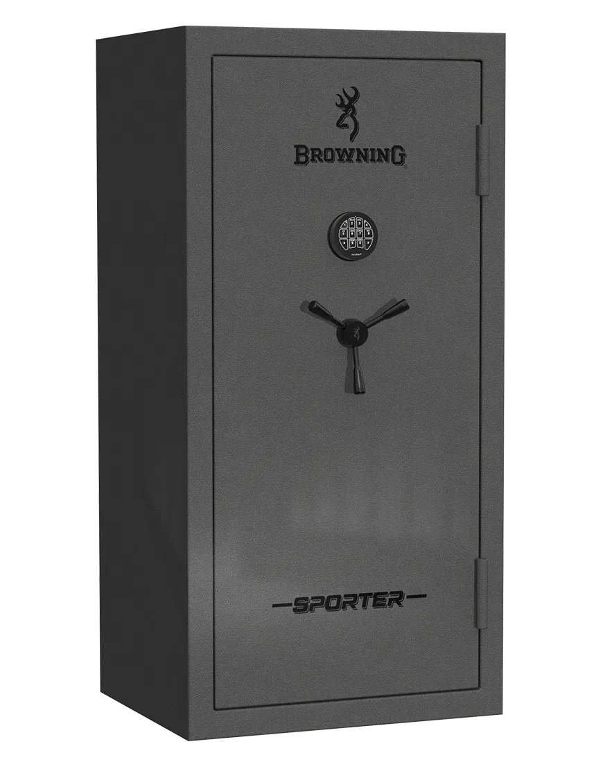 Browning Sporter 23 Gun Safe, Hammer Gloss Grey Black Chrome E-Lock