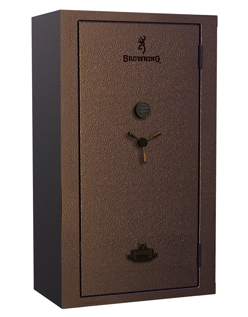 Browning Rawhide 49 Gun Safe, Tall, Saddle Brown, Antique Bronze, E-Lock
