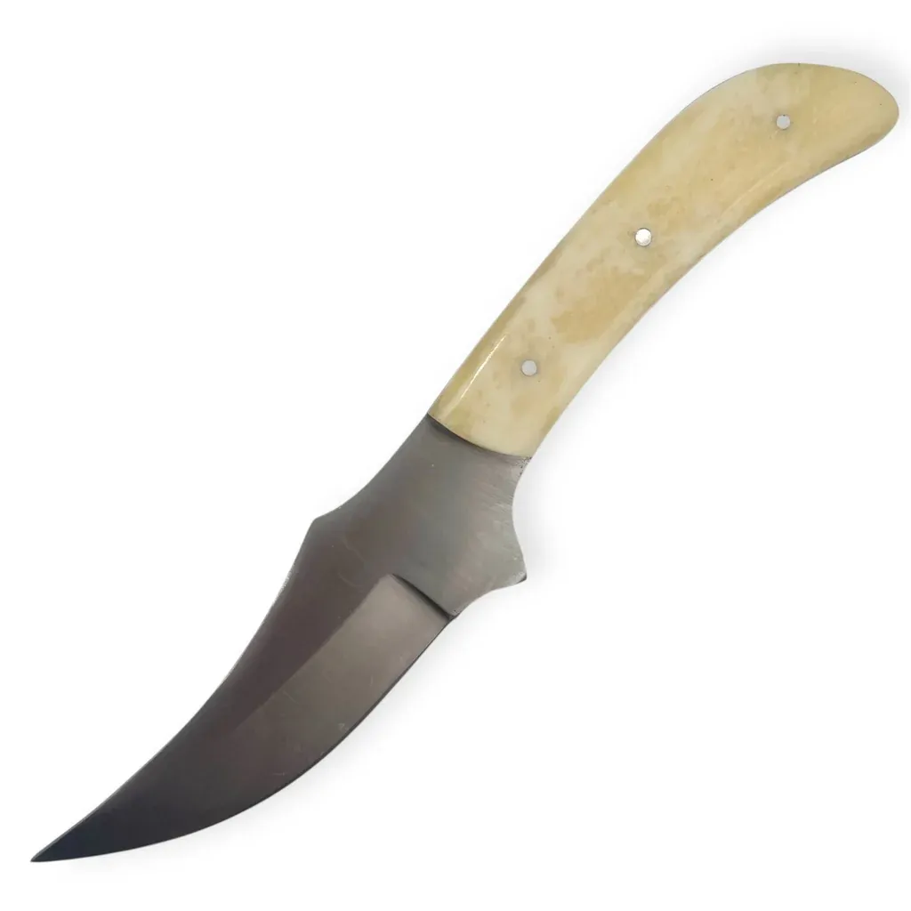 Red Deer 7.5" Huning Knife Set Bone HAndle with Leather Case