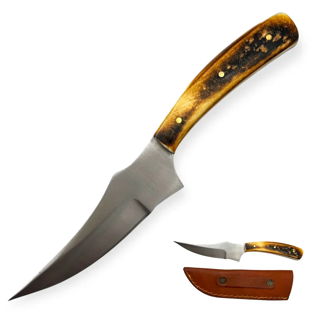 Red Deer7.5" Swift Skinner Hunting Knife Bone Handle