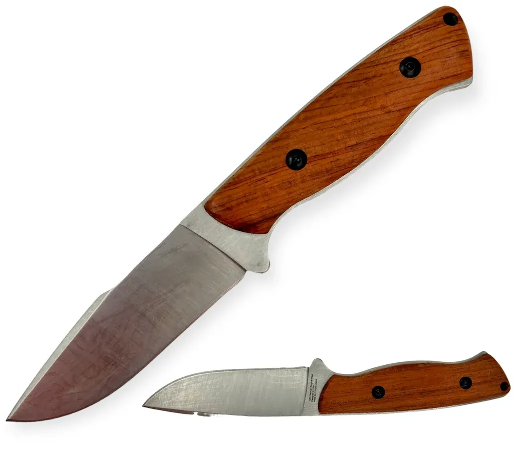 8" Drop Point Wood Handle with Kydex Sheath