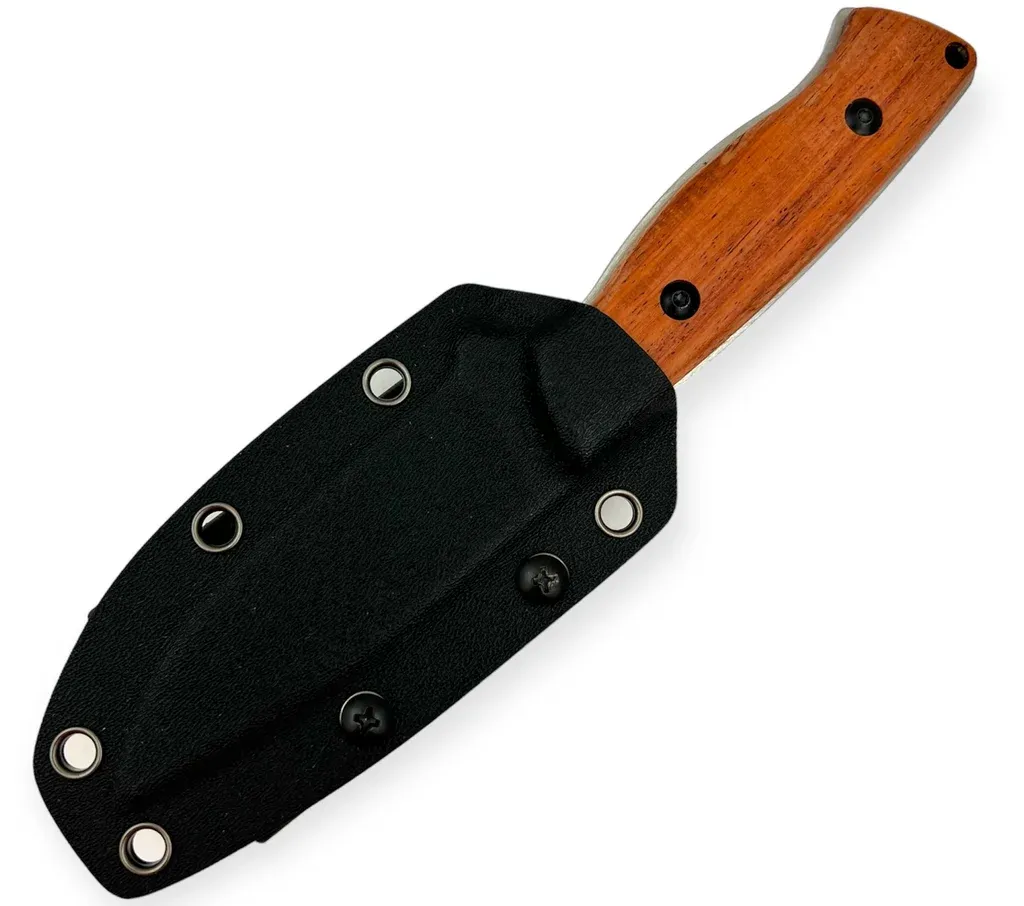 8" Drop Point Wood Handle with Kydex Sheath
