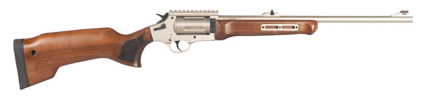 Canuck Evolve Revolver, Nickle/Walnut - .357 Mag/ 38 Special, 18" Barrel