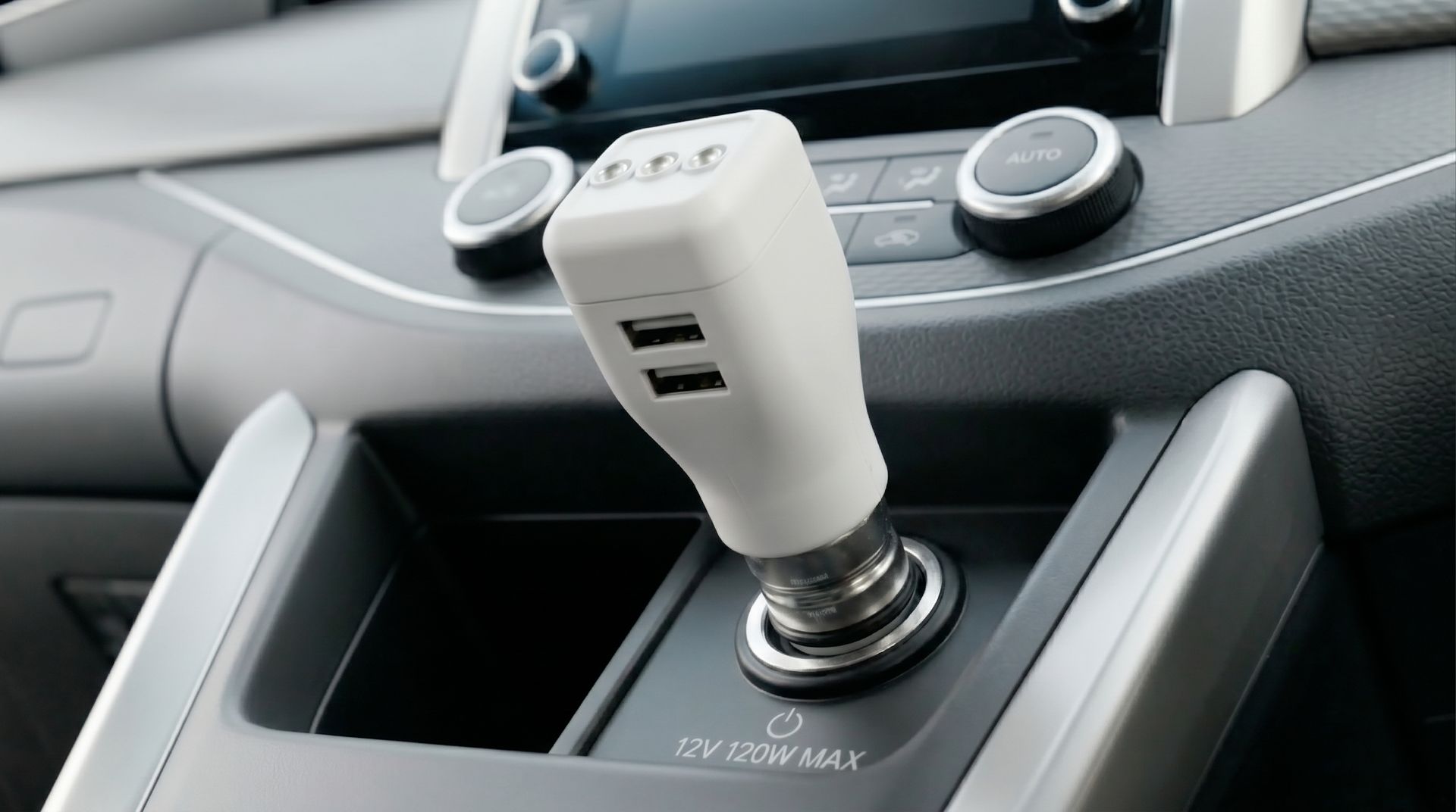 Mrk 4 USB Dual USB Car Charger & Electronic Lighter