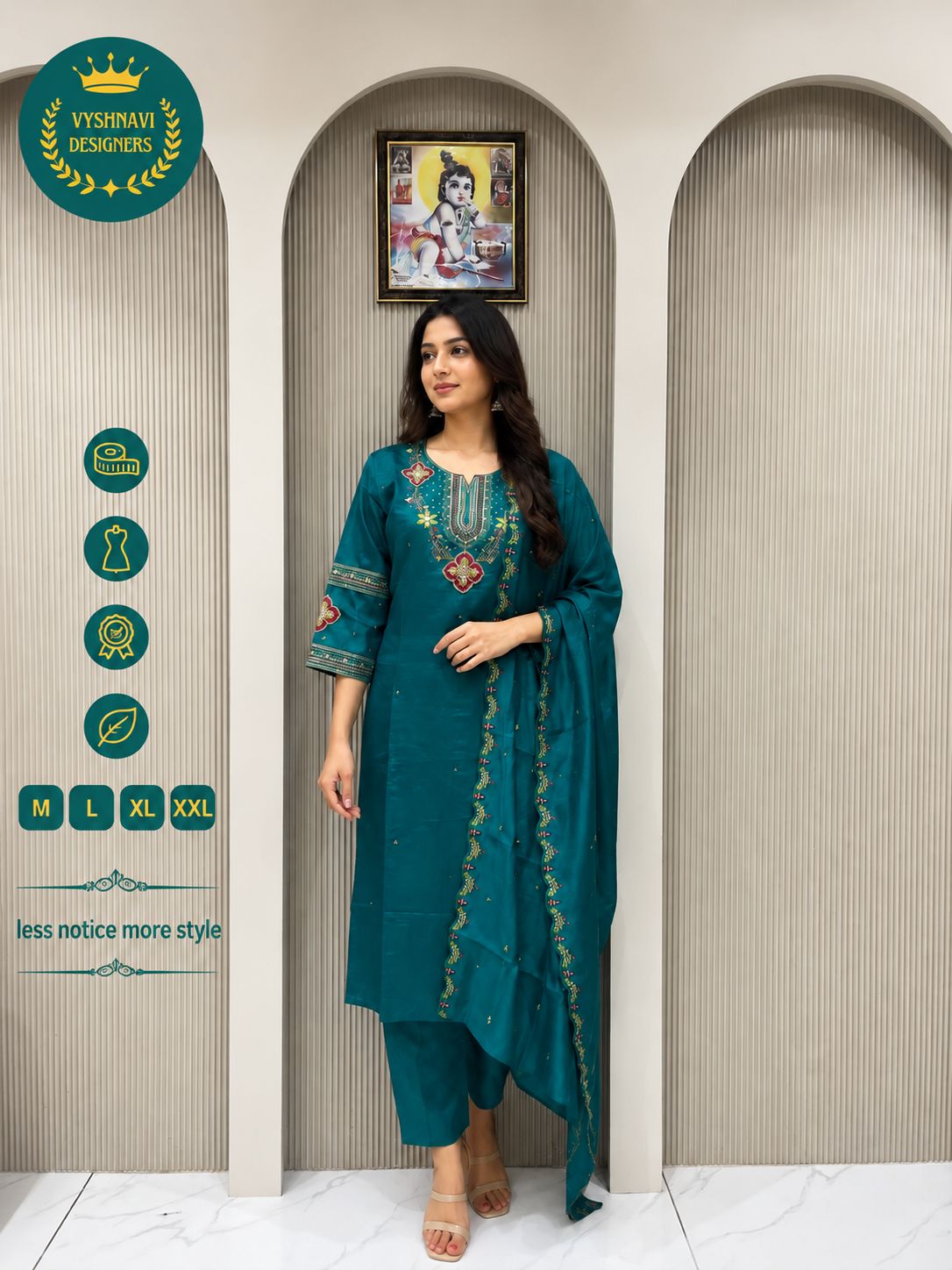 Embroidered Straight Kurta