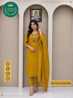 Embroidered Straight Kurta