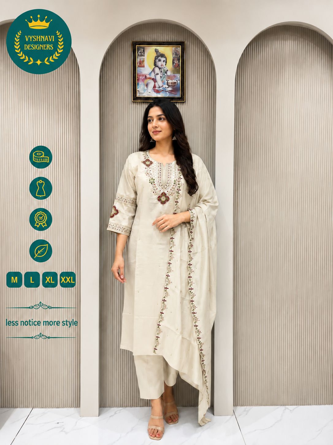 Embroidered Straight Kurta