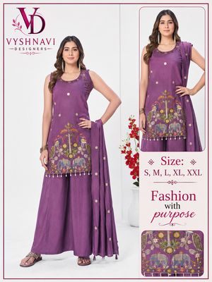Embroidered palazzo suit set.