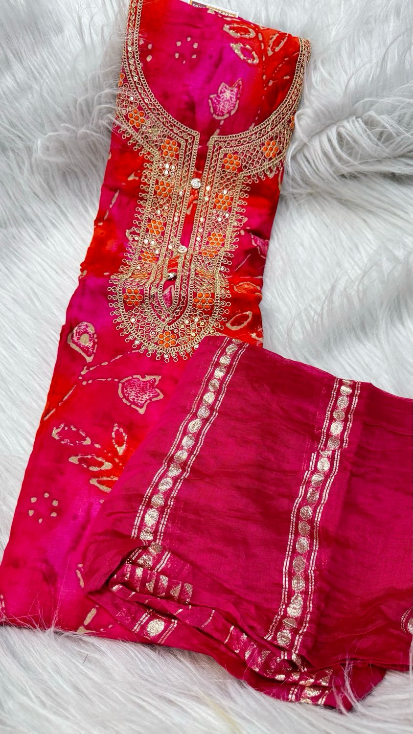 Shibori Dress Material