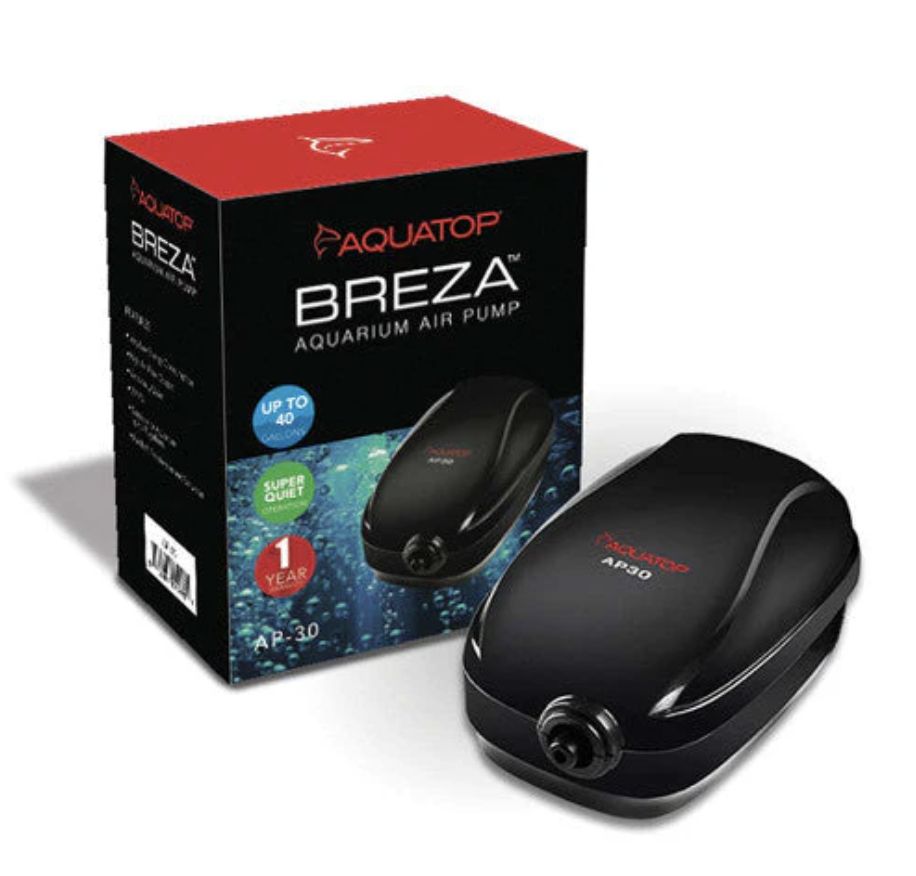 Aquatop BREZA AP-30 Aquarium Air Pump Up to 40gal Black