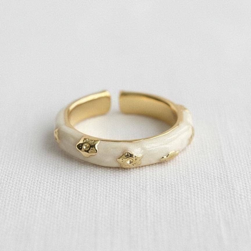 Ellemadera - Enamel Drip Adjustable Ring