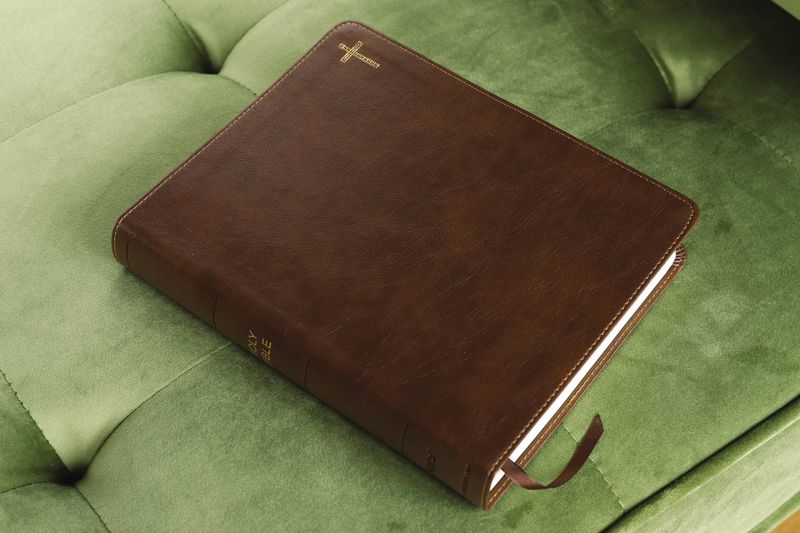 NIV Journal The Word Bible, Double-Column Leathersoft Brown