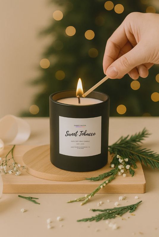 Sweet Tobacco 16 oz 100% Soy Candle