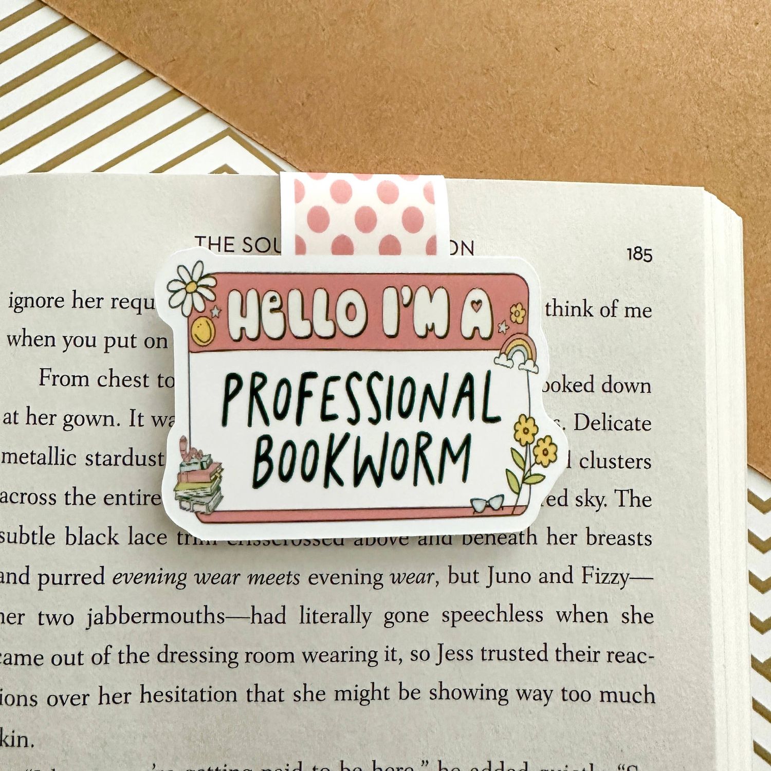 Hello I'm A Professional Bookworm Cute Magnetic Bookmark