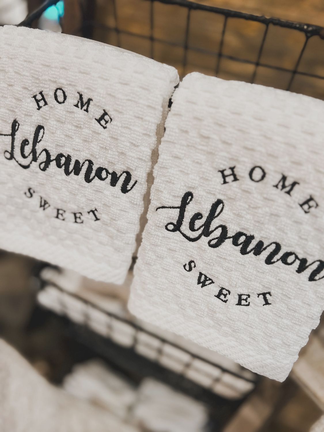 Home Sweet Lebanon Waffle Tea Towel