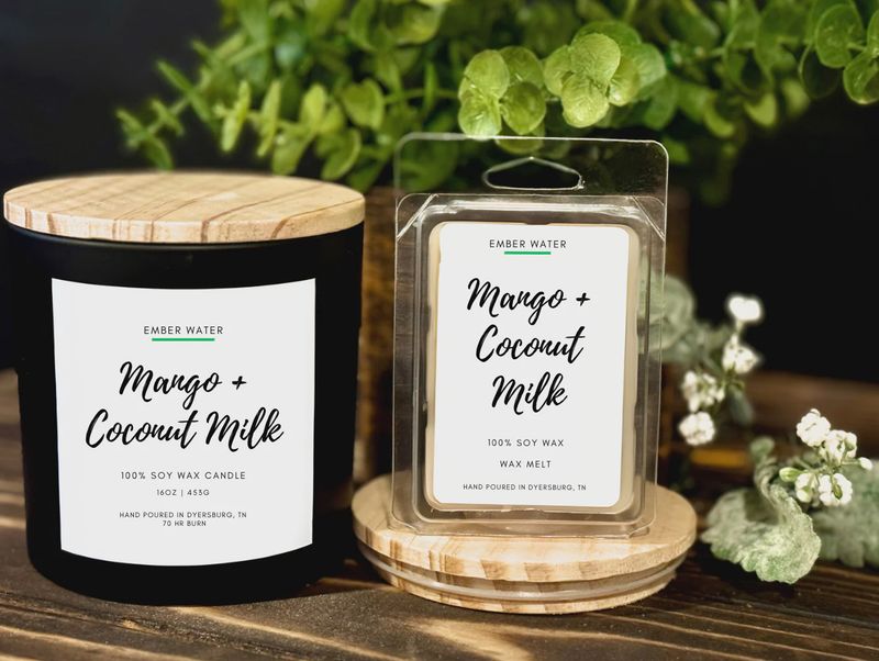 Mango + Coconut Milk 16 oz 100% Soy Candle
