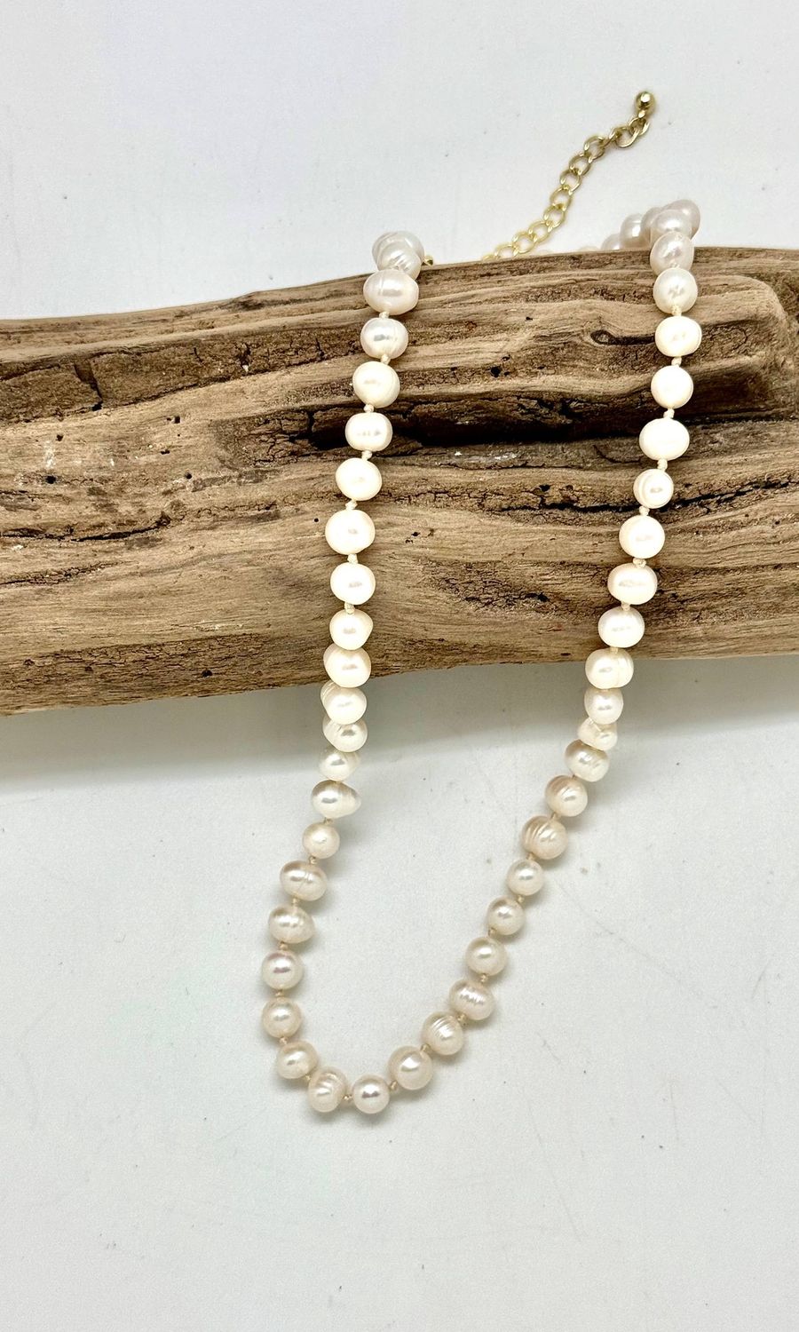 Necklace Freshwater Pearl 6-8mm Double Knotted 18”w/2”ext.