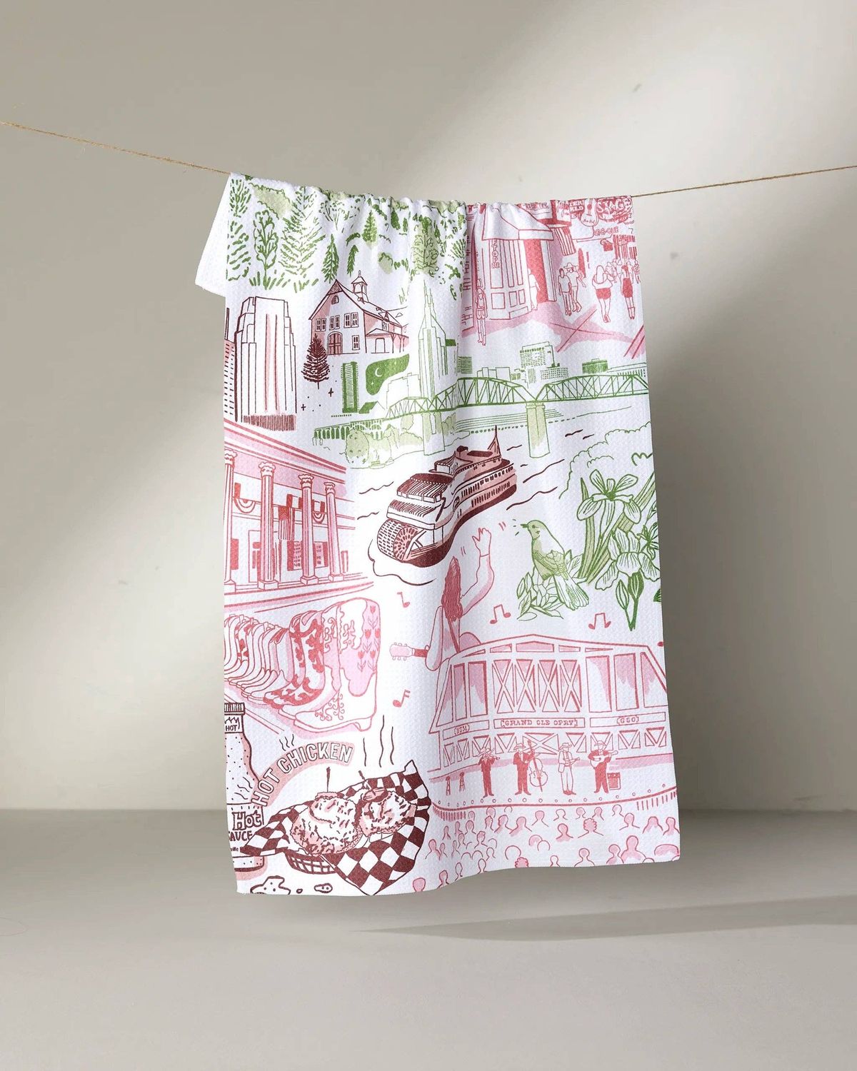 Nashville in Color Tea Towel