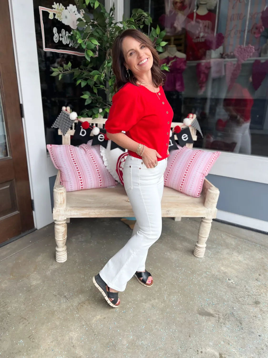 Judy Blue White Kick Flares