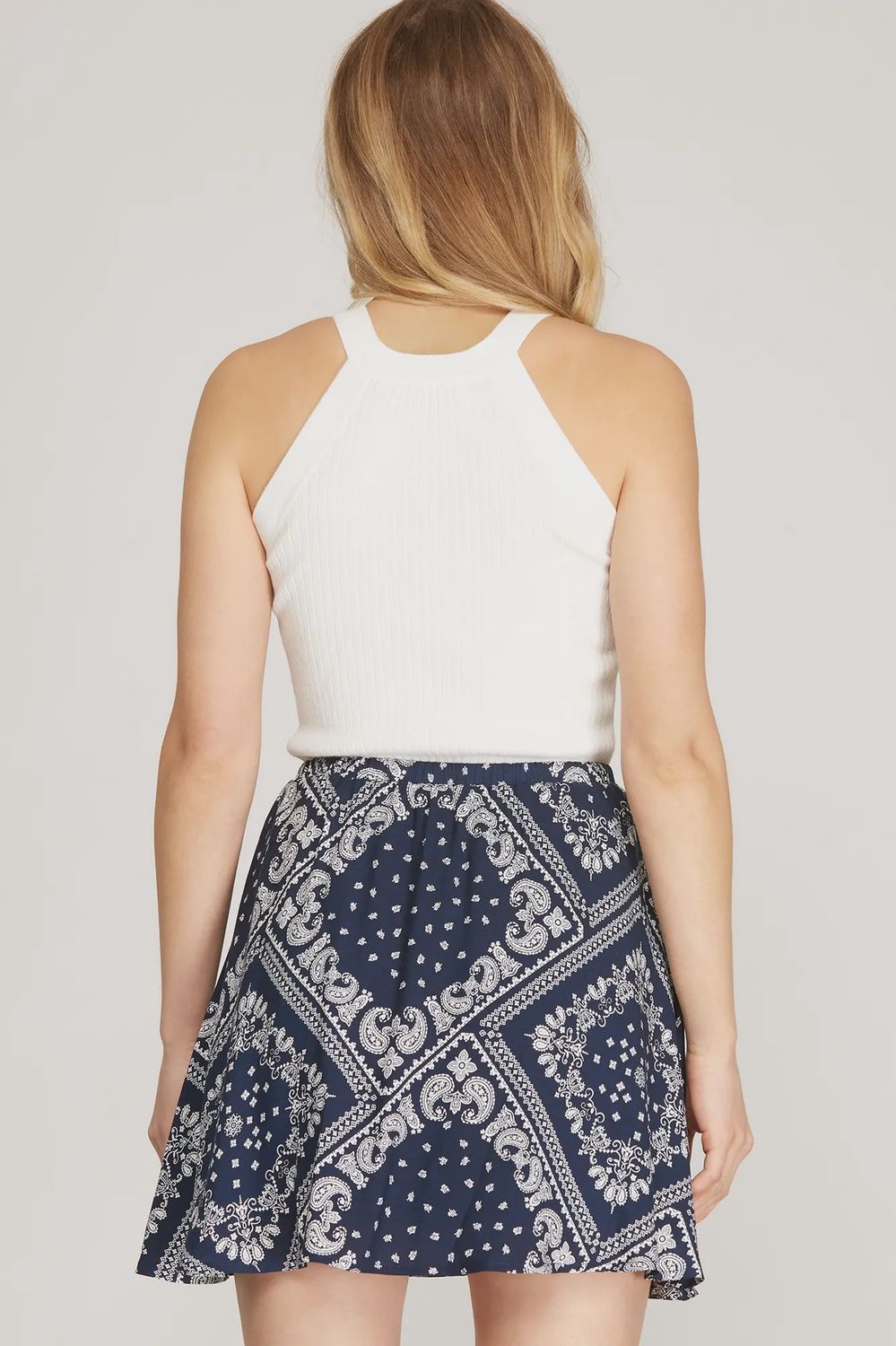 Navy Handkerchief Skirt