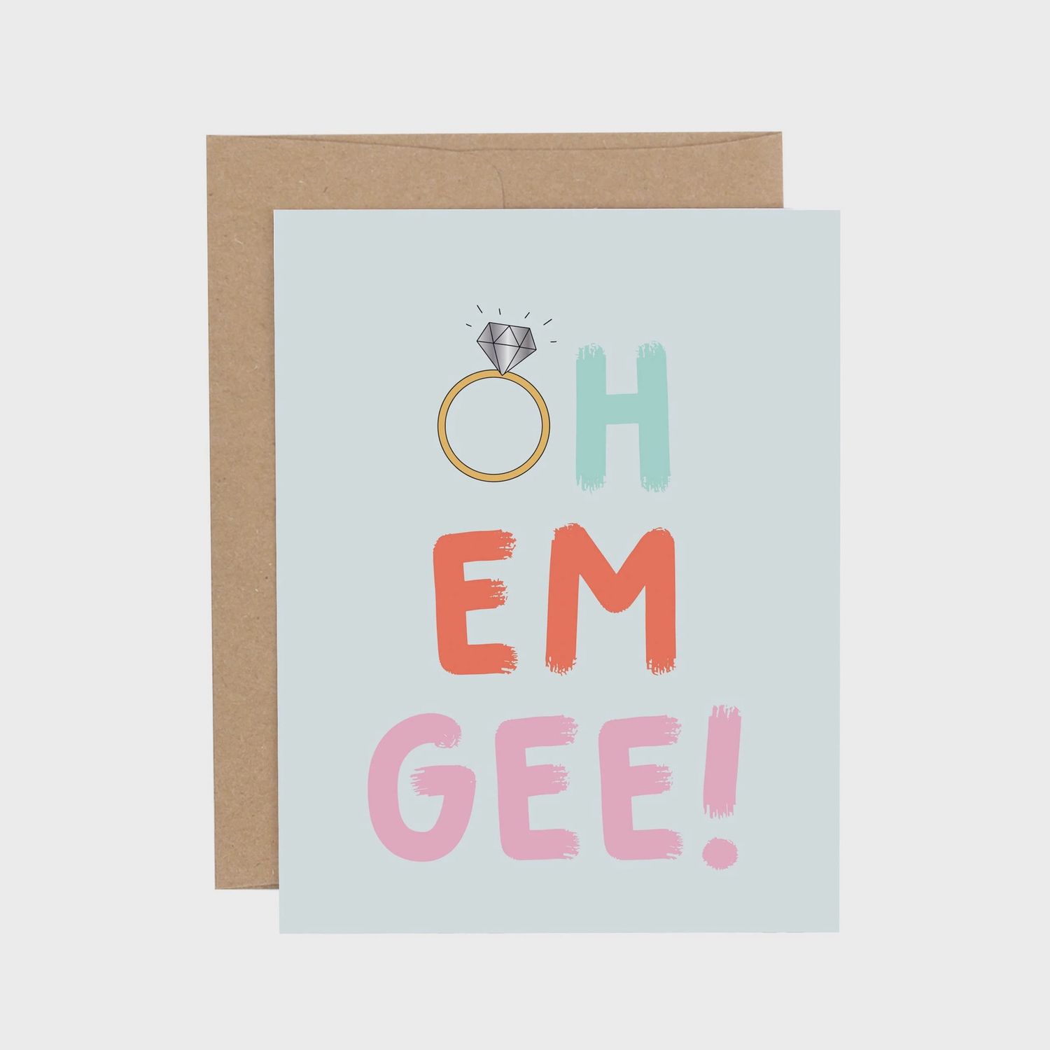 Oh Em Gee Engagement Greeting Card