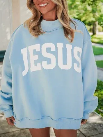 JESUS &amp; GOD IS GOOD Reversible Sweatshirt