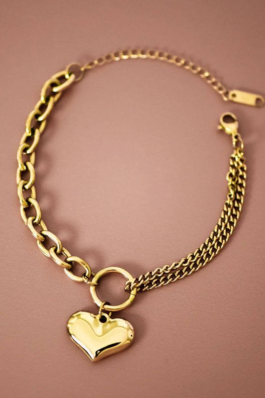 18K Gold Plated Waterproof Stainless Steel Chain Bracelet