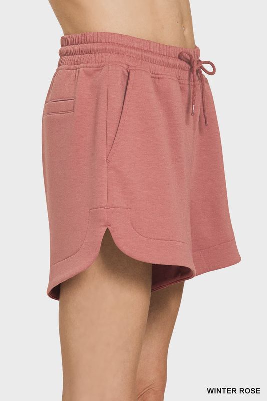 SCUBA ELASTIC WAISTBAND SHORTS WITH POCKET