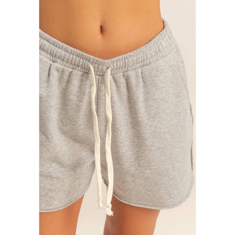 Drawstring Burnout French Terry Shorts
