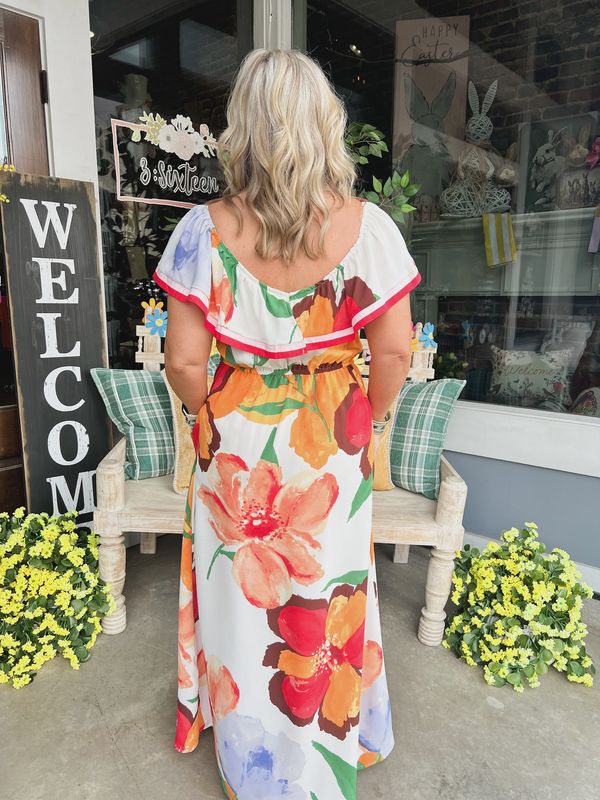 Hibiscus Multi Printed Maxi Dress