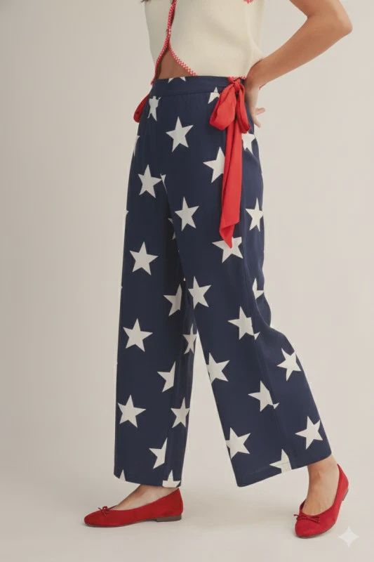 Stars &amp; Stripes Wide Leg Pants