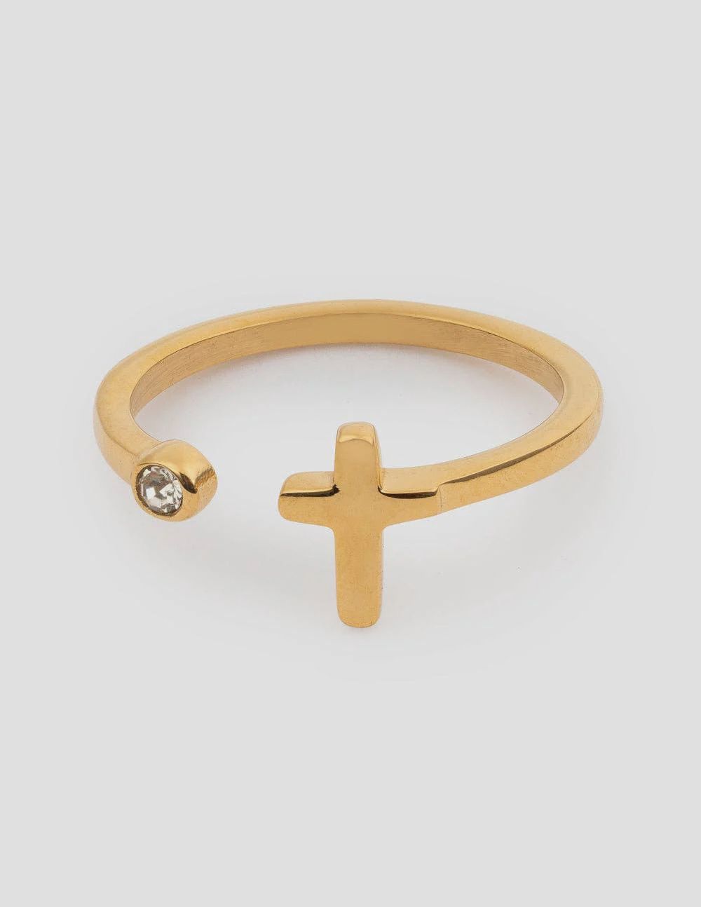 Wrapped Cross Gem Ring, Size: 6