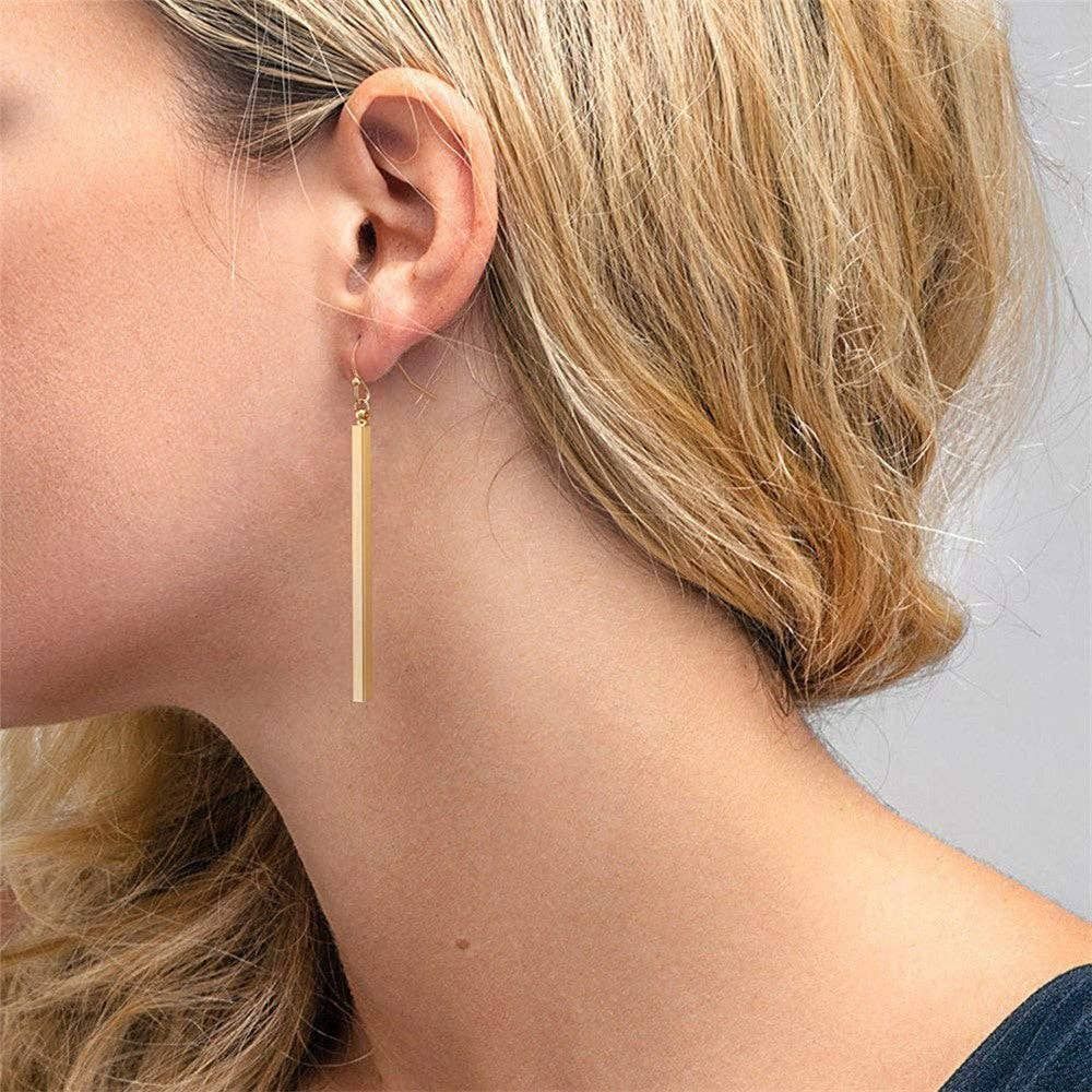 18K Gold Plated Waterproof Stainless Steel Drop Earrings