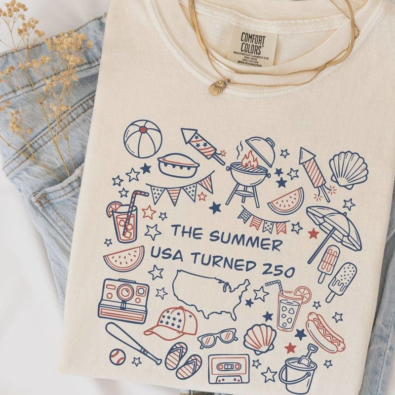 Comfort Colors The Summer USA Turned 250 Shirt, America 250
