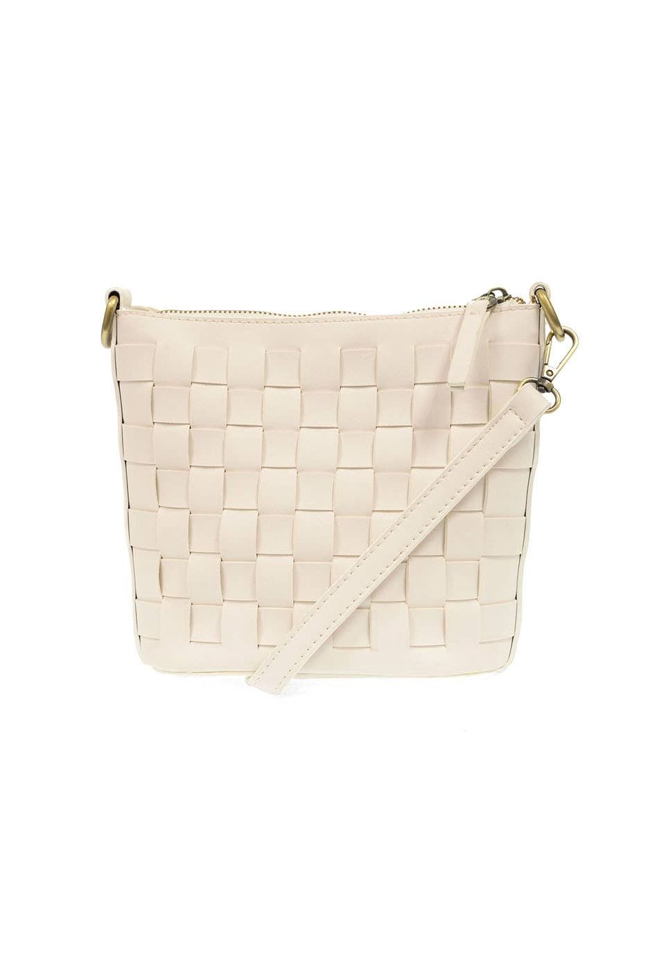 Maci Woven Crossbody Bag, Color: L8109-01 White