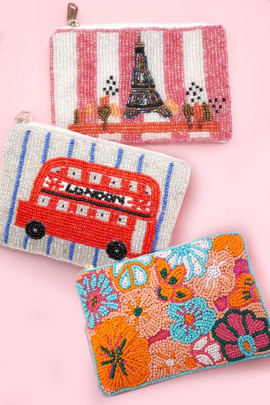 LONDON BEAD COIN POUCH