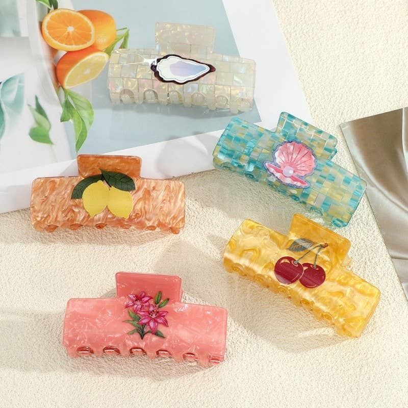 Summer Harvest &amp; Coastal Charm Claw Clip