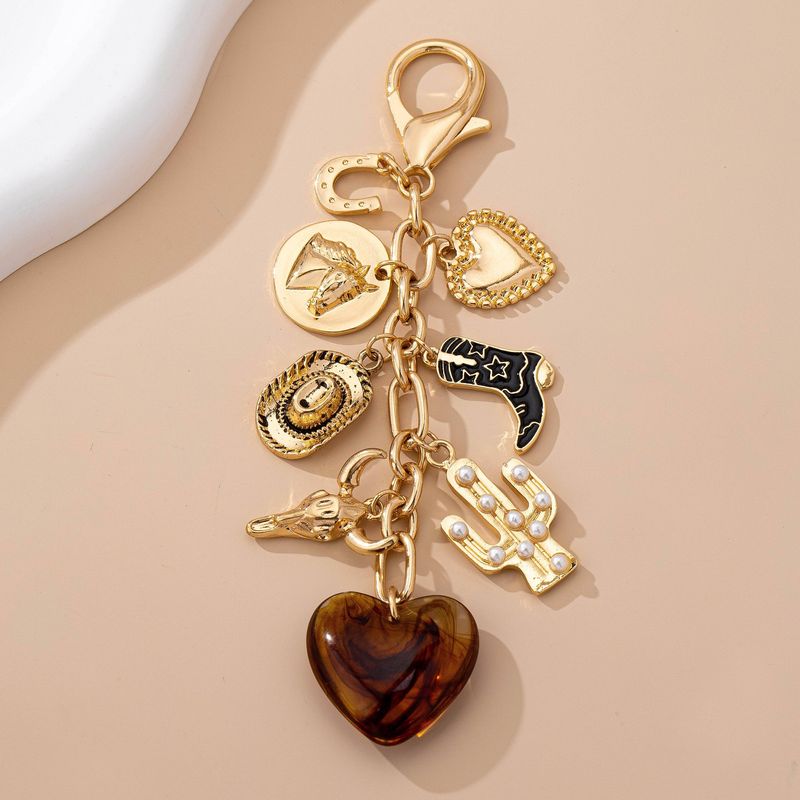 WESTERN HEART  BAG CHARM