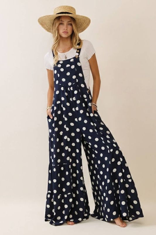 Polka Dot Maxi Jumpsuit