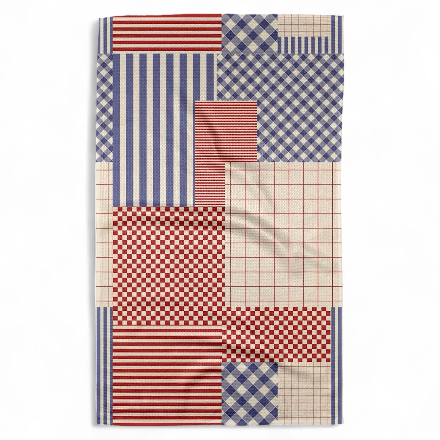 Patched Up Parade Tea Towel