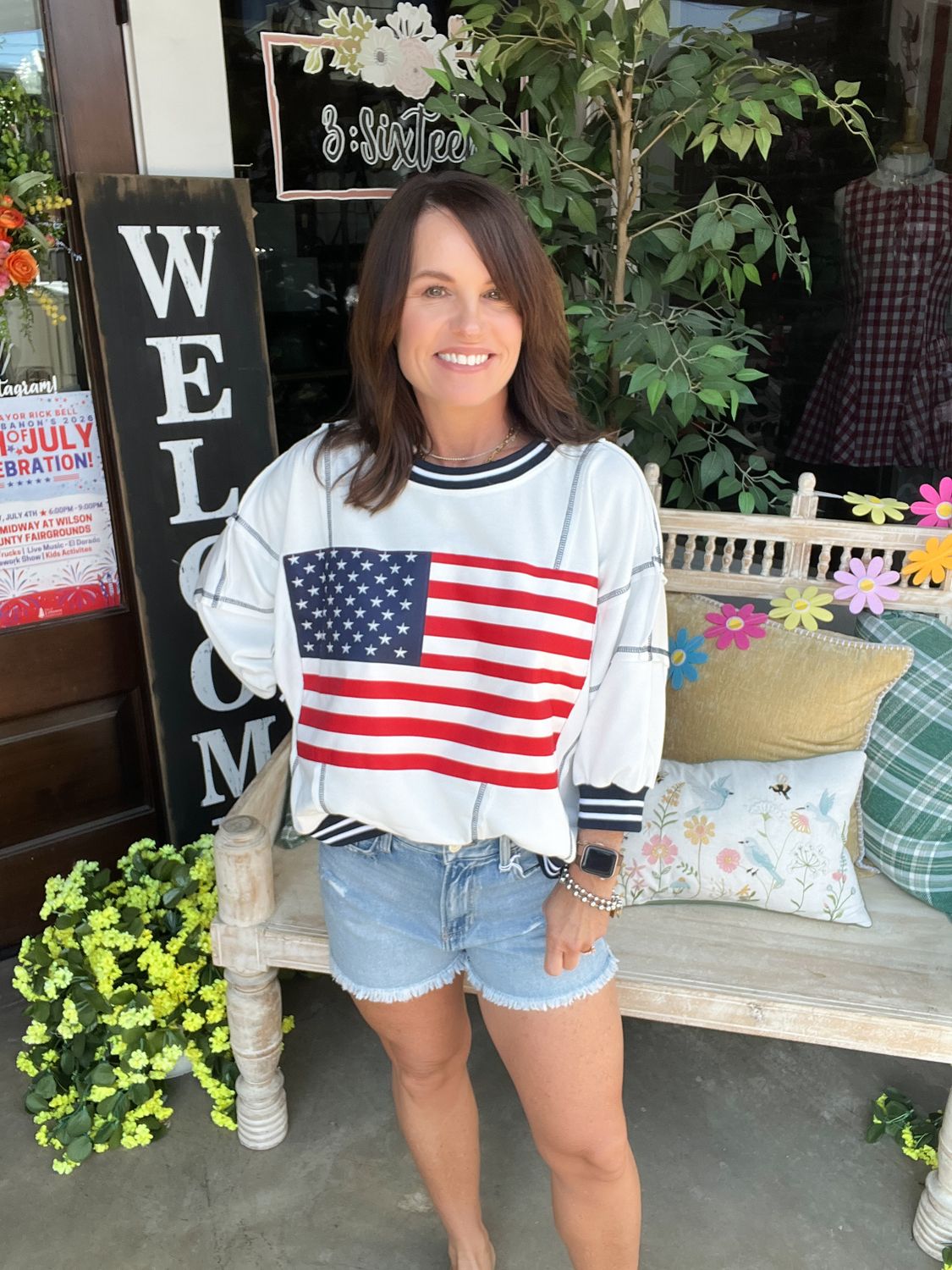 4th Of July American Flag Sweatshirt