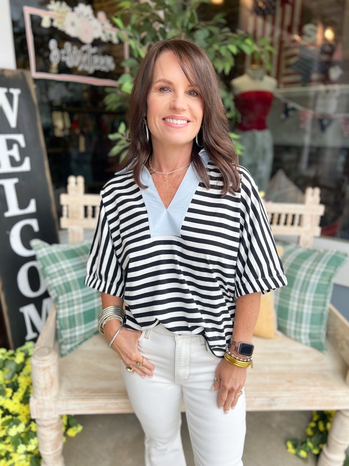 Striped Pullover Top