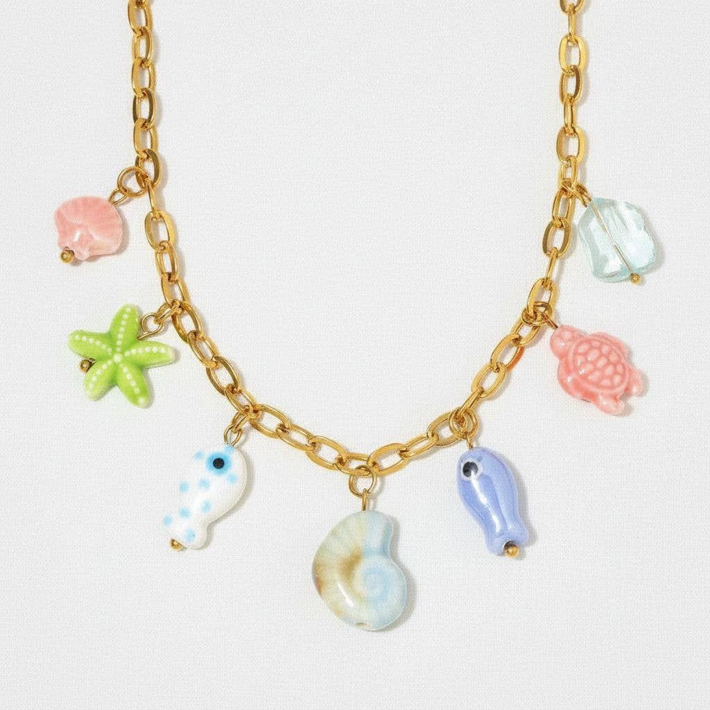 Colorful Ocean Fish Pendant Necklace