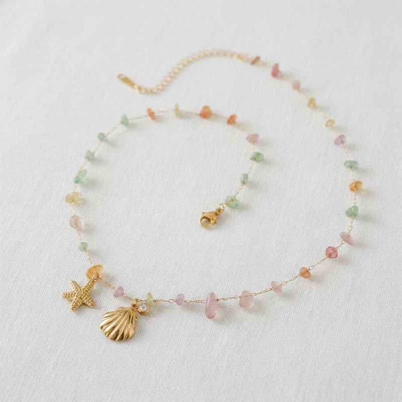 Colorful Shell Star Pendant Necklace